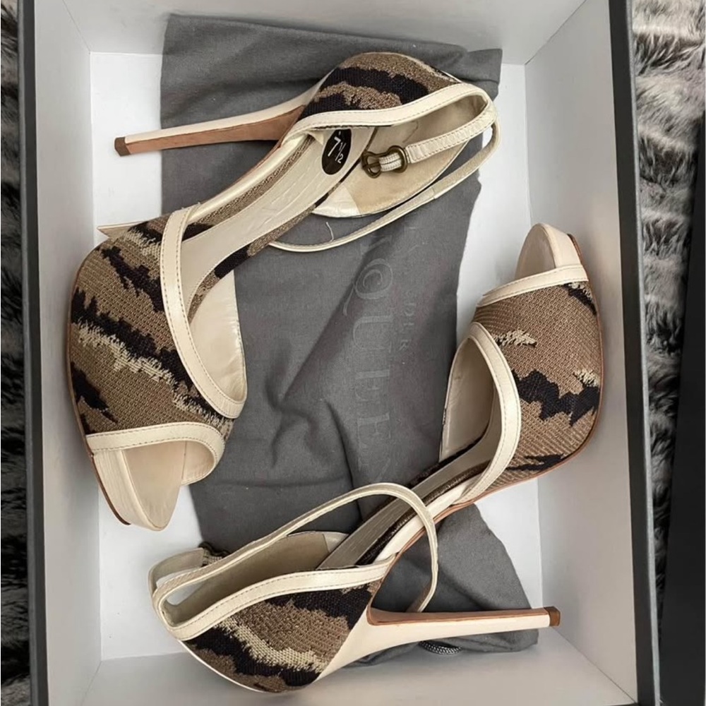 Stylish Beige and Black Women's Alexander Mcqueen Heels